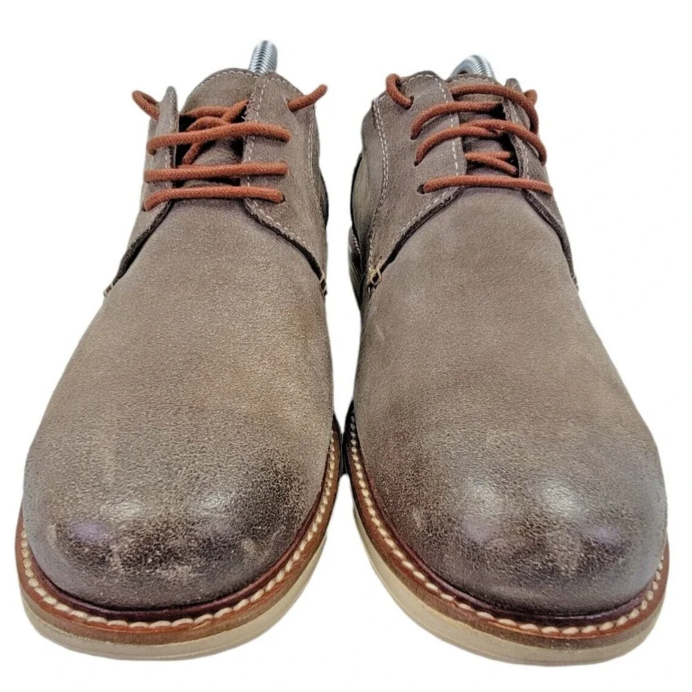 Gravity Defyer GDEFY Mens Ron Summer Brown Leather Distressed Oxford Shoes 8 M